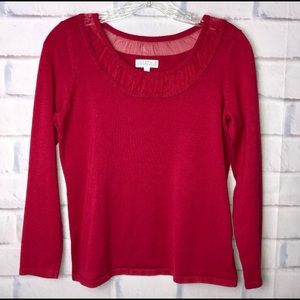 Joseph A Scoop Neck 3/4 Length Sleeve Top